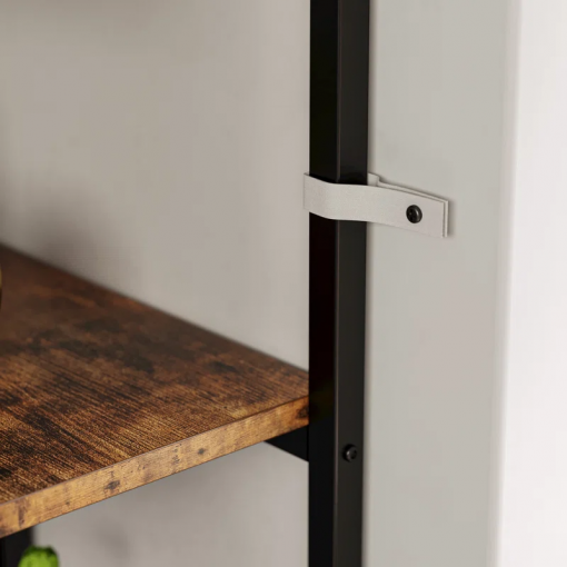 suva bookshelves and bookcases 6 shelf etagere bookcase, industrial open display shelves geometric bookcase with sturdy metal frame