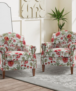 mooresville armchair with nailhead trims