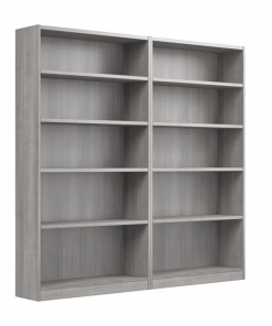 doyno tall 5 shelf bookcase set of 2, storage and display bookshelves for home office and living room