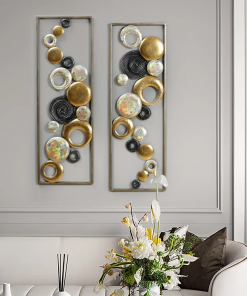 handmade glam abstract wall decor on metal