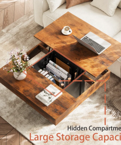 led lift top coffee table with storage