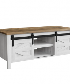 esben 47.2'' long coffee table with 2 sliding doors and 3 hidden storage compartments