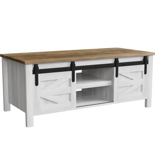 esben 47.2'' long coffee table with 2 sliding doors and 3 hidden storage compartments