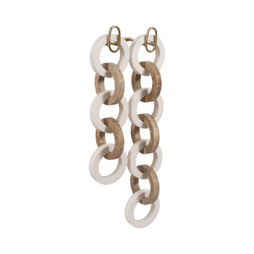 2 pieces 26/35" kano wood and resin wall link chains