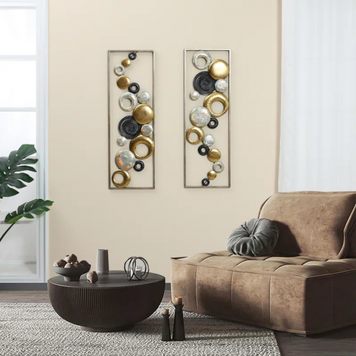 handmade glam abstract wall decor on metal