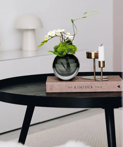 white artificial flower arrangement in vase dining table centerpiece fake flower decor