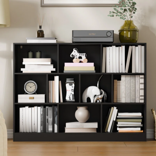 presly 3 tier cube bookcase modern bookshelf with 10 cubes