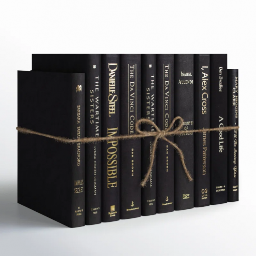 modern onyx & gold serefina book set