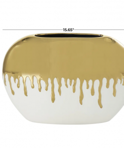 marelin ceramic abstract decorative vase with abstract melting drips