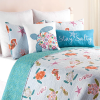 st. kitts cotton reversible coastal beach turtle reversible quilt set