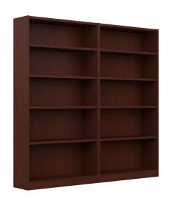 doyno tall 5 shelf bookcase set of 2, storage and display bookshelves for home office and living room