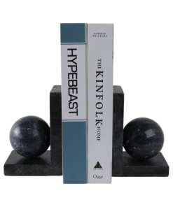 modern bookends in marble with 3