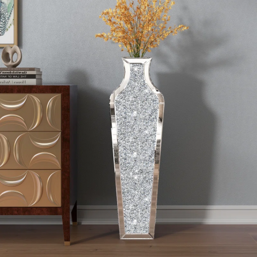 degrailly crystal glass floor vase