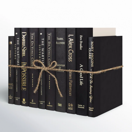 modern onyx & gold serefina book set