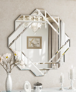 sommerset glass octagon beveled decorative wall mirror accent mirror