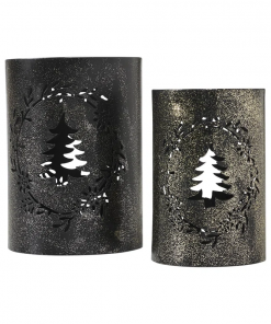 festive finds votive candle holder christmas tree wreath set of 2