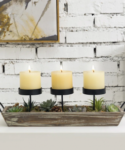 3 slot tabletop candelabra tray
