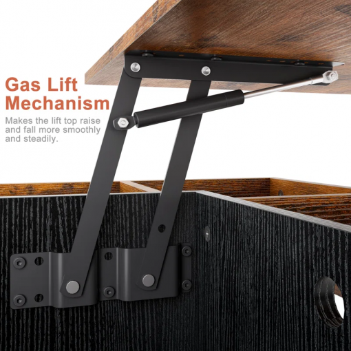led lift top coffee table with storage