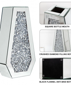 cerrie 14in indoor glass table vase