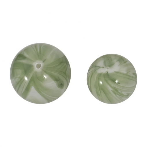 annaleigh modern glass orbs set of 2 stylish decorative accents