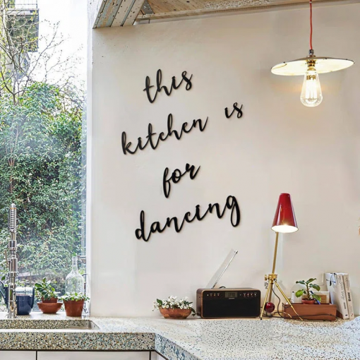 this kitchen is for dancing metal wall art 5 pieces kitchen decor