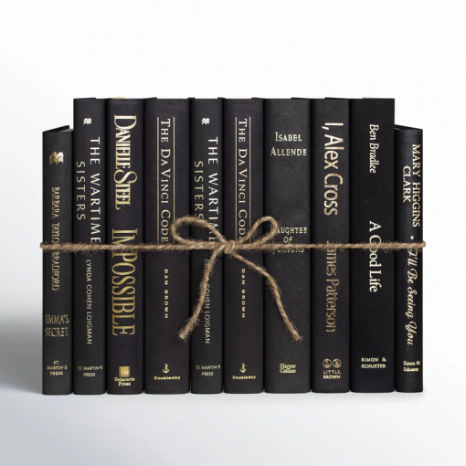 modern onyx & gold serefina book set