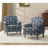 mooresville 30" w armchair with solid wood legs and camelback