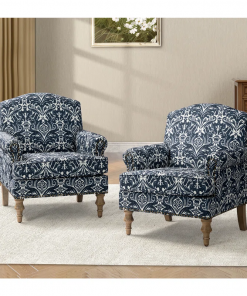 mooresville 30" w armchair with solid wood legs and camelback