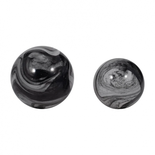 annaleigh modern glass orbs set of 2 stylish decorative accents