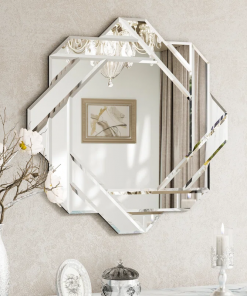 sommerset glass octagon beveled decorative wall mirror accent mirror