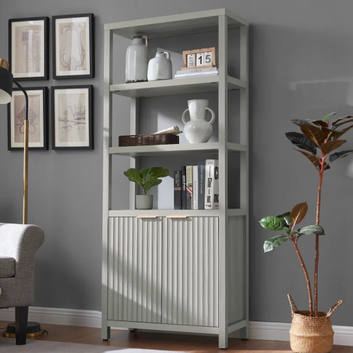 nicolee 71'' h storage bookcase