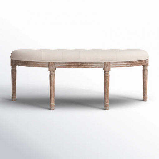tanya linen upholstered bench