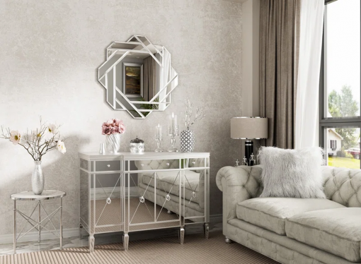 sommerset glass octagon beveled decorative wall mirror accent mirror