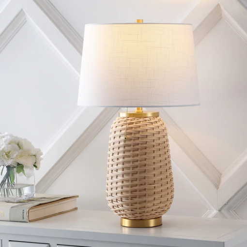 zelie wicker/rattan table lamp