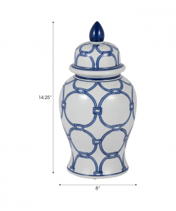 cinya ceramic vase and decorative temple jar with lid elegant flower vase for home decor