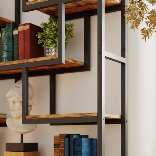 abrielle geometric bookcase