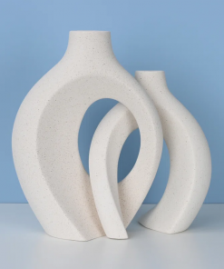 christiam 2 piece handmade ceramic table vase