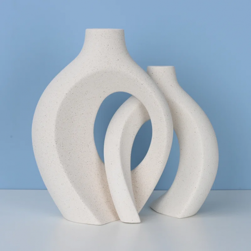 christiam 2 piece handmade ceramic table vase