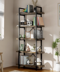 vintage industrial bookcase for living room, office, kitchen