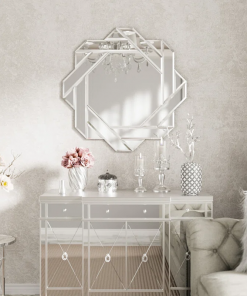 sommerset glass octagon beveled decorative wall mirror accent mirror