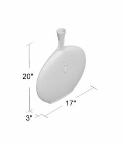 polystone decorative vase with crystal accent