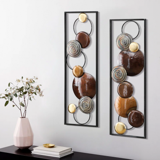 caiene handmade modern abstract wall decor on metal